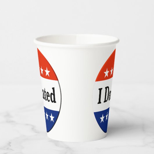 Ich habe gespendet pappbecher (Links)