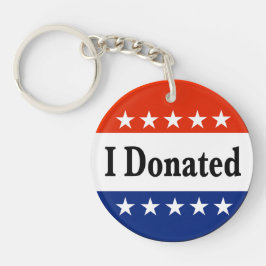 Ich habe gespendet schlüsselanhänger