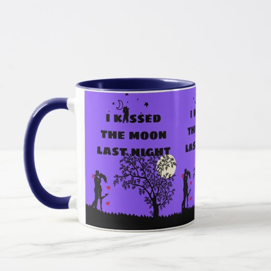 Ich habe gestern Abend den Mond geküsst Tasse (Links)