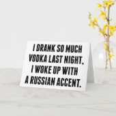 Ich habe gestern Abend so viel Vodka getrunken Karte (Gelbe Blume)