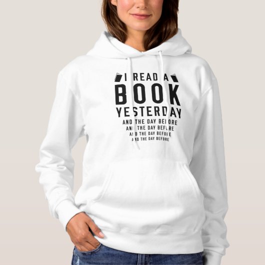 Ich habe gestern ein Buch gelesen Hoodie (Vorderseite)