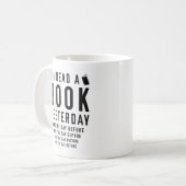 Ich habe gestern ein Buch gelesen Kaffeetasse (Vorderseite Links)