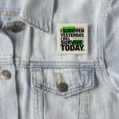Ich habe gestern überlebt, ich werde heute überleb button (Beispiel)