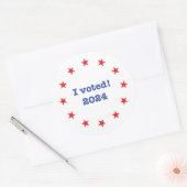 Ich habe gewählt! 2024 runder aufkleber (Umschlag)