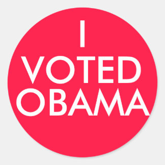 Ich, habe gewählt, OBAMA Runder Aufkleber