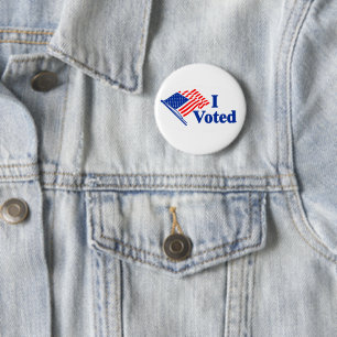 Ich habe gewählt USA-Flaggen-Aufkleber Button