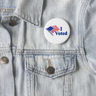 Ich habe gewählt USA-Flaggen-Aufkleber Button
