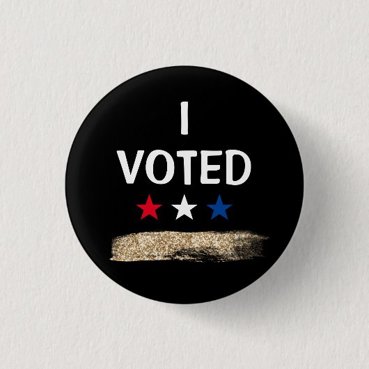 Ich habe gewählt Wahlen Funkeln Sterne Button (Vorderseite)