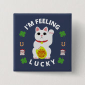 Ich habe Glück beim Gefühl Button (Vorderseite)