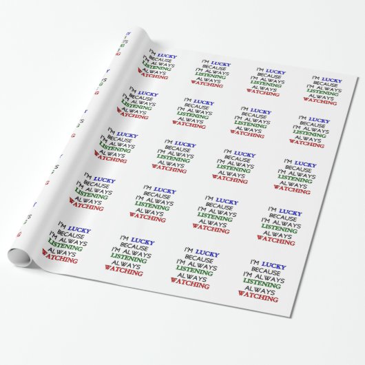Ich habe Glück Geschenkpapier (Ungerollt)