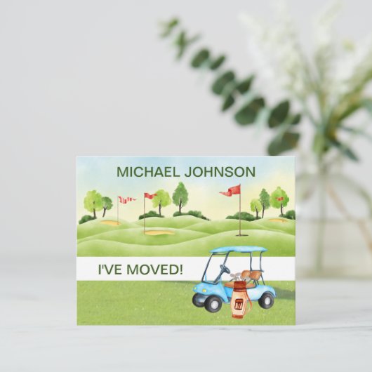 Ich habe Golf Cart Grüntöne gewechselt Man Budget Ankündigung (Stehend Vorderseite)