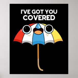 Ich habe Got, du Covered Funny Umbrella Pun Dark B Poster