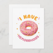 Ich habe Hämorrhoiden Begleitkarte (Vorne/Hinten)