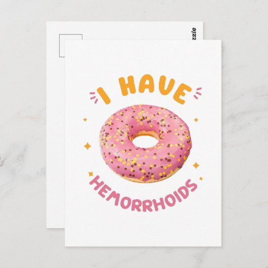 Ich habe Hämorrhoiden Postkarte (Vorne/Hinten)
