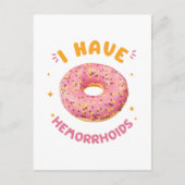 Ich habe Hämorrhoiden Postkarte (Vorderseite)