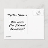 Ich habe Hamster umgezogen Ankündigungspostkarte (Rückseite)