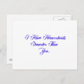 Ich habe Hemorrhoiden schlauer als du... Postkarte (Vorne/Hinten)