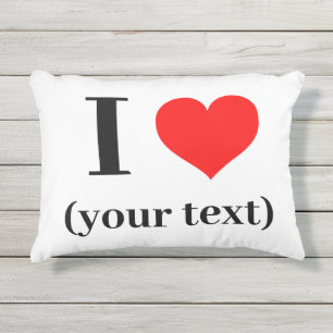 ICH HABE HERZEN! Accent Pillow 12" x 16" - OutDoor Kissen Für Draußen