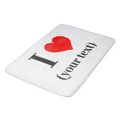 ICH HABE HERZEN! Große Badematte - Custom (Schrägansicht)