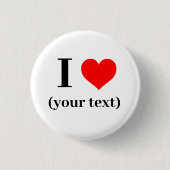 ICH HABE HERZEN! Round Button - Klein, 1¼ Zoll - i (Vorderseite)
