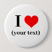ICH HABE HERZEN! Round-Button - Riesig, 14 Zoll - Button (Vorderseite)