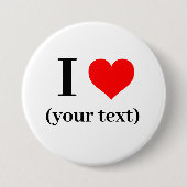 ICH HABE HERZEN! Runder Knopf - Groß, 3 Zoll - Ben Button (Vorderseite)