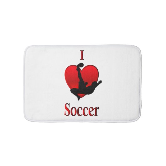 Ich habe Herzsoccer Badematte (Vorderseite)