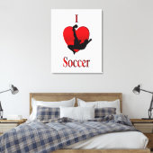 Ich habe Herzsoccer Leinwanddruck (Insitu (Schlafzimmer))