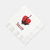 Ich habe Herzsoccer Serviette (Ecke)