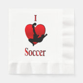 Ich habe Herzsoccer Serviette (Vorderseite)