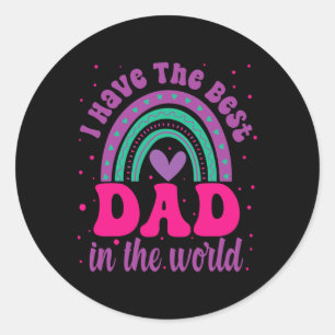 Ich habe heute den besten Vater zum Welt-Väter-Tag Runder Aufkleber