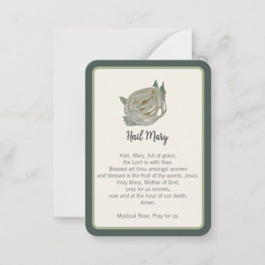 "Ich habe heute für dich gelobt" Hail Mary Notecar Mitteilungskarte (Vorderseite)