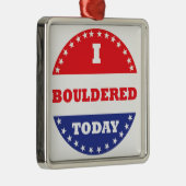 Ich habe heute gebouldet silbernes ornament (Rechts)