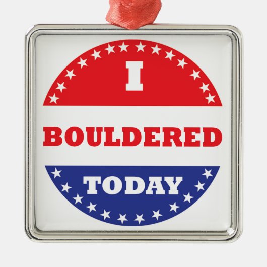 Ich habe heute gebouldet silbernes ornament (Vorne)