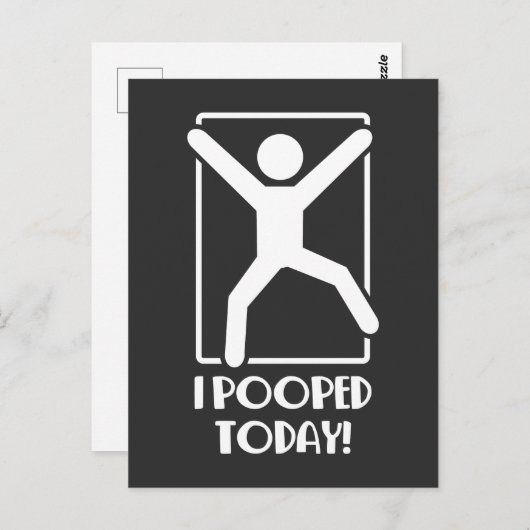 Ich habe heute Gekackt - Furz Jokes Farting Boyfri Postkarte (Vorne/Hinten)