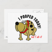 Ich habe heute Gekackt Postkarte (Vorne/Hinten)