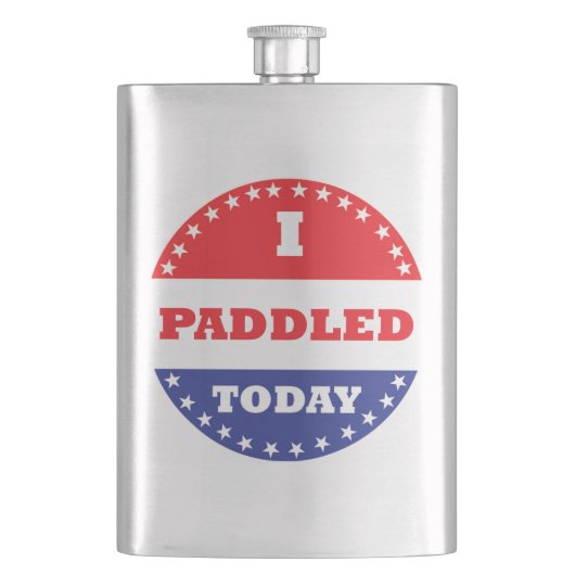 Ich habe heute gepaddelt flachmann (Vorderseite)