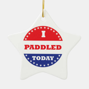 Ich habe heute gepaddelt keramik ornament