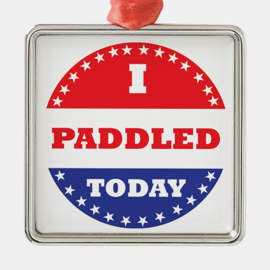 Ich habe heute gepaddelt ornament aus metall (Vorne)
