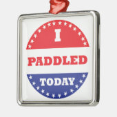 Ich habe heute gepaddelt ornament aus metall (Links)