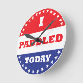 Ich habe heute gepaddelt runde wanduhr (Winkel)