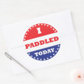 Ich habe heute gepaddelt runder aufkleber (Umschlag)