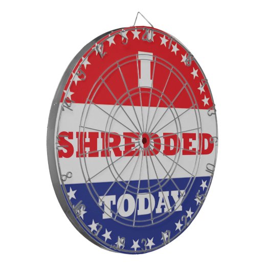 Ich habe heute geschreddert dartscheibe (Vorderseite Links)