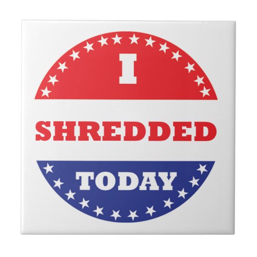 Ich habe heute geschreddert fliese (Vorderseite)