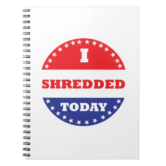 Ich habe heute geschreddert notizblock (Vorderseite)