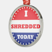 Ich habe heute geschreddert silbernes ornament (Links)