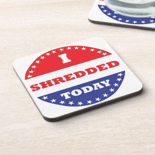 Ich habe heute geschreddert untersetzer (Linke Seite)