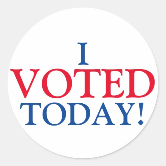 Ich habe heute gestimmt! runder aufkleber (Vorderseite)