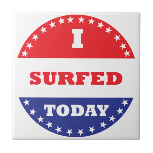 Ich habe heute gesurft fliese (Vorderseite)