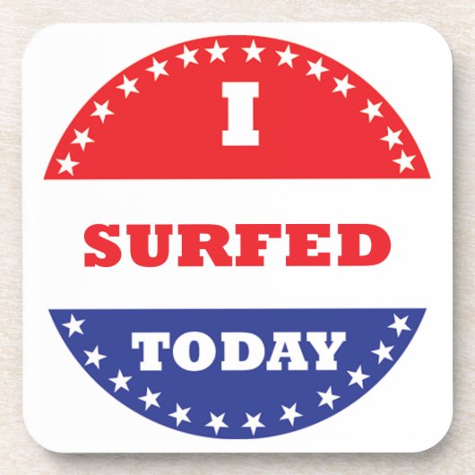 Ich habe heute gesurft getränkeuntersetzer (Vorderseite)